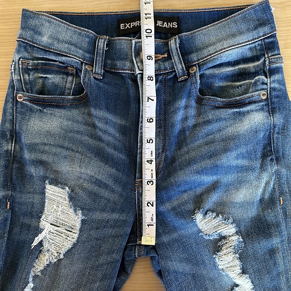 Express Ripped High Rise Jeans 00 - Picture 10 of 12